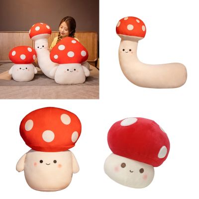 Mushroom Cute Plush Doll Long Sleep Pillow Cushion Hand Warmer Kids Gift Decor