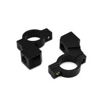 uxcell Pair Black 10mm Thread Dia Motorcycle Handlebar Rearview Mirror Holder Bracket Clamp Mirrors