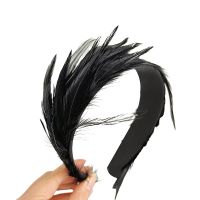 【YF】 Xingqing Women Colorful Feather Hair Hoop Fashion Headband Bands for Girls Head Piece Hairband Accessories