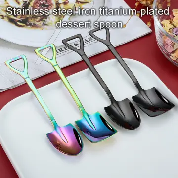 4pcs Stainless Steel Watermelon Spoon Dessert Spoon Creative Ice