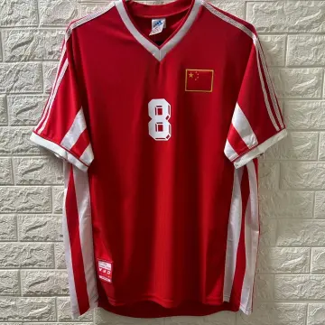 Red White Breathable Football Jersey Shirt Uniform - China