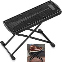 Guitar Footstool Guitar Foot Rest Metal with 6 Height Adjustable Stand Foldable Foot Stand for Classical Electric Guitar Furniture Protectors Replacem