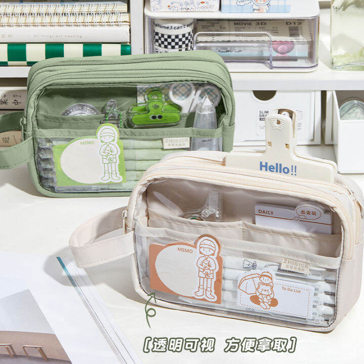 5-layer-super-large-capacity-transparent-pencil-case-primary-school-students-simple-japanese-ins-style-high-looking-high-school-girls-pencil-case-junior-middle-school-children-stationery-case-simple-s