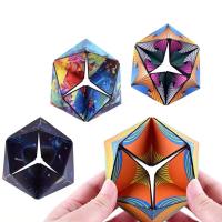 Variety Changeable Magic Cube Anti Stress 3D Office Hand Flip Puzzle Stress Reliever Autism Collection Fidget Toys Kids Gifts Brain Teasers