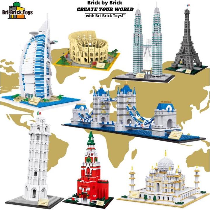 Bri-Brick Toys World Famous Building Blocks Educational Toys For