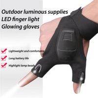 Cotton Led Finger Light Practical For Fishing Camping Hiking Mittens Fingerless Gloves Multifunctional Outdoor Gear Glove Lamp