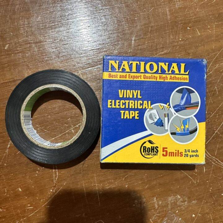 Isolasi kabel vinyl electrical tape elektrik karet NATIONAL 20 yards Lazada Indonesia