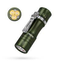 Wurkkos Green TS10 Powerful Mini 14500 EDC Flashlight with 3*90 CRI LEDs and Single Color Aux 1400LM Pocket Torch Anduril 2.0