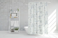 Shower curtain ผ้าม่านห้องน้ำ PEVA ม่านห้องน้ำโรงแรม รีสอร์ท ลายเรือใบ (แนวนอน) 180x220 cm S191103-2