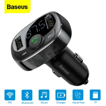 Bluetooth Fm Transmitter for Car,Wireless Bluetooth FM Radio Transmitter  Adapter and Receiver/Car Kit with Hands Free Calling,Dual USB Charging Car  Charger MP3 Player Support TF Card & USB Disk 