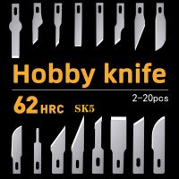 【YF】 2Holders 20Hobby Engraving Blades Metal Blade Wood Carving Replacement for Phone Repairs Art Craft Tools