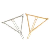 Minimalist Geometric Triangle-Shape Hair Clip,Dainty Hollow alloy Hairpin Clamps Accessories Barrettes Bobby Pin Ponytail Holder Statement (Gold and Silver)