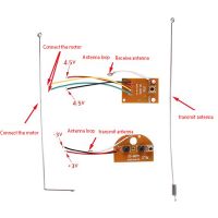 แผงวงจรเครื่องส่งและเครื่องรับสัญญาณ2CH รีโมตคอนโทรลอาร์ซี27Mhz PCB พร้อมชุดสายอากาศสำหรับรถบรรทุกของเล่นรถยนต์