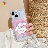 สำหรับ VIVO V15 Pro V20 Pro V27 Pro VIVO S12 V23 V27E การ์ตูนน่ารัก Cinnamoroll ครีม3D ใสขอบคลื่นเคสโทรศัพท์ใหม่ TPU