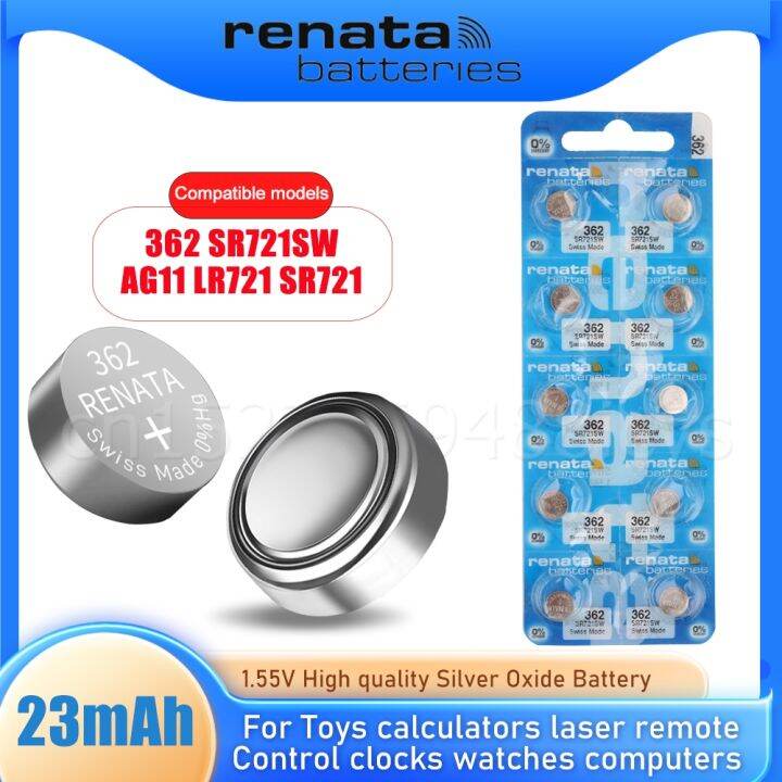 Renata 362 SR721SW Silver Oxide Watch Battery AG11 LR721 162 GP62 AG1 1