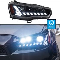 ☄ Car Front Lights Headlight For Mitsubishi Lancer LED 2008-2016 HeadLamp Styling Dynamic Turn Signal Lens Automotive Accessories