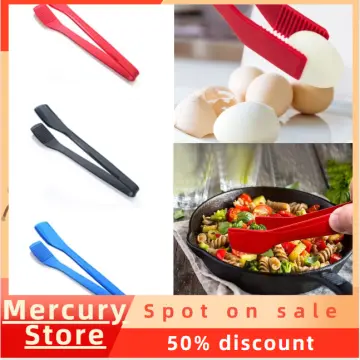 Food Grade Silicone Kitchen Tongs Stainless Steel Handle BBQ Tong Non-Slip  Serving BBQ Tong Salad Bread Baking Cooking Clip 2022