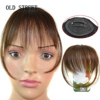 【CW】 6inch Synthetic Air Bangs Blunt Bang Hair Extensions Clip In Fringe Temperature Wire Hairpieces