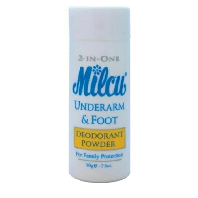 Milcu Underarm and Foot Deodorant Powder 80g Lazada PH