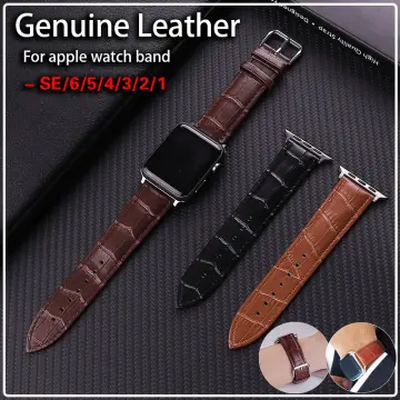 Mens leather apple hot sale watch band 42mm