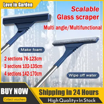 Window Squeegee Cleaner,2 in 1 Telescopic Casement Glass Squeegee