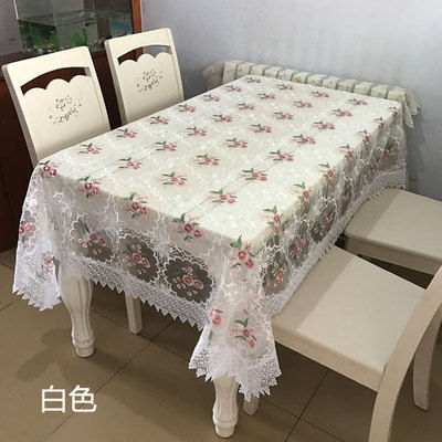 Europe embroidered tablecloth table Runner dining table cover TV Cabinet Table cloth flower Lace Desk Mat Fabric Towel HM77