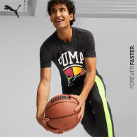 PUMA BASKETBALL - เสื้อยืดคอกลมผู้ชาย Box Out Short Sleeve Basketball Tee 1 สีดำ - APP - 53648701