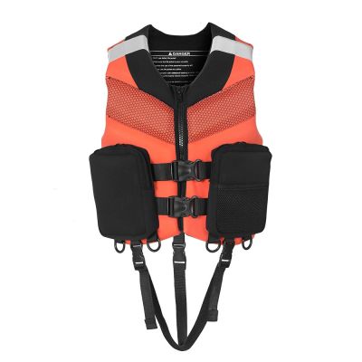 2023 Adult Neoprene Lifejacket Outdoor Fishing Swimming High Buoyancy Water Sports Surfing Floating Large Pocket Life jacket  Life Jackets