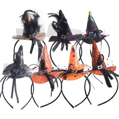 Hair Hoop Pumpkin Witch Hat Costume Performance Props Hairband