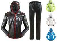 10sets/lot UP-GRADE Bicycle Raincoat Outdoor Sports Rainwear Riding Motorcycle Rainwear Suit Adult Rain Jacket Wholesale 4 color