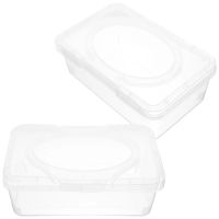 2Pcs Wipes Dispenser Case Baby Wet Wipes Box Tissue Storage Box Case Napkin Box Organizer with Lid Tissue Holders