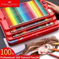 เลอเพนซิล FABER-CASTELL 100สีน้ำมันดินสอสีแลพิส,ดินสอสเก็ตช์ภาพโรงเรียนวาดภาพภาพปักครอสสติชช์มืออาชีพของขวัญอุปกรณ์ศิลปะ