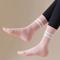 【YD】 Mid-tube Socks Cotton Non-slip Silicone Indoor Floor Pilates