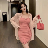 Cocopie ชุดเดรสผู้หญิง เสื้อผ้าผญสวยๆ เดรส น่ารัก ทันสมัย สบาย วินเทจ WLQ2392UA4 39Z230926