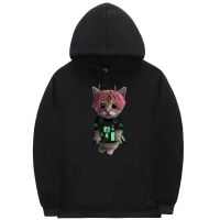 Rapper Ecco2k Kitty Pela Meme Hoodie Man Vintage Oversized Hoodies Men Hip Hop Street Sweatshirt Funny Unisex Fashion Streetwear Size XS-4XL