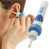 【cw】 1pcs Wax Removal Ear Cleaner Electric Earwax Remover Pick Tools Set white blue 1