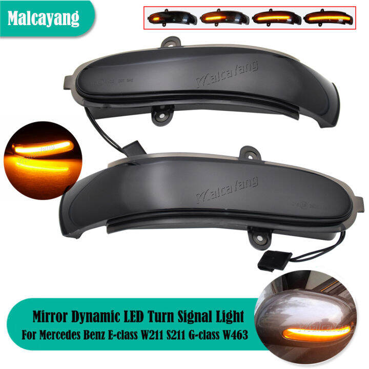 2x-ใหม่กระจกมองหลังด้านข้างแบบไดนามิกไฟเลี้ยว-led-สำหรับ-benz-e-class-w211-s211-2002-2007g-class-w463-lift