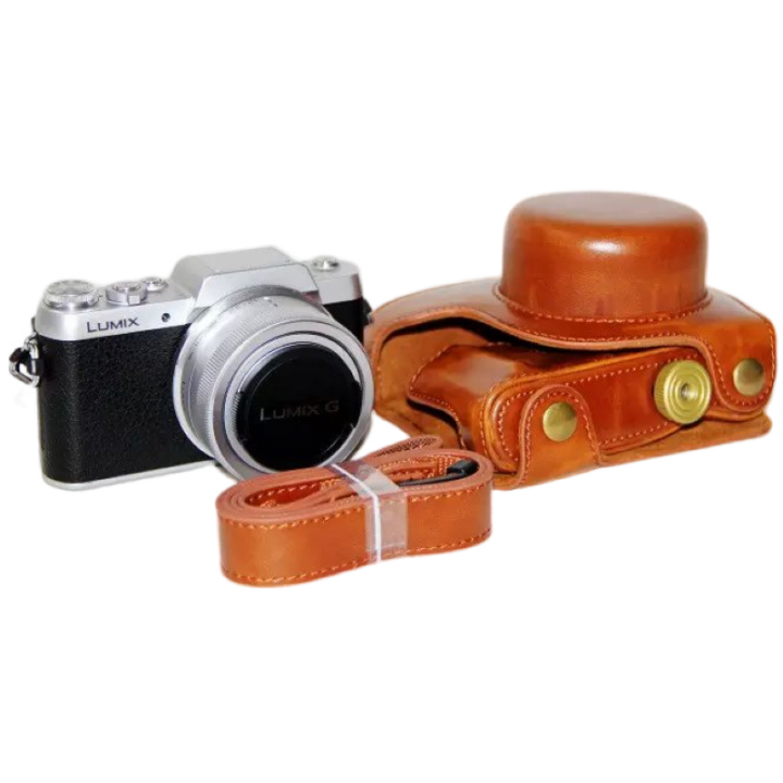 pu-กล้องวิดีโอกระเป๋าที่ครอบคลุมกรณีที่มีสายคล้องไหล่สำหรับ-panasonic-lumix-gf7-gf8-gf9กล้อง-gf10-การจัดเก็บ14-42มิลลิเมตรเลนส์