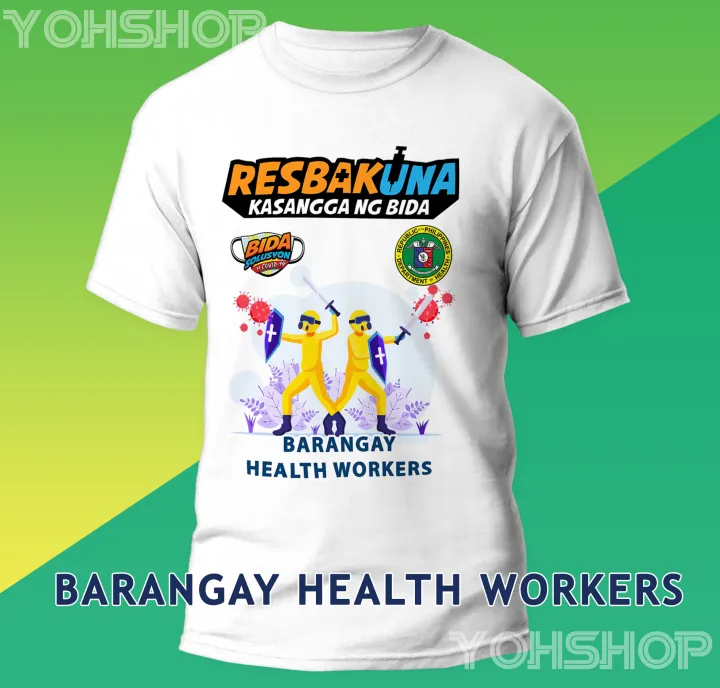 Resbakuna Active TShirt for Barangay Health Workers BHW Resbakuna Shirt ...