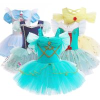 Baby Princess Dress Girls Elsa Anna Costume Kids Jasmine Bowknot Carnival Halloween Ruffles Tutu Pageant Tulle Clothes 3-8 Years