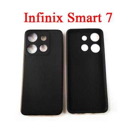 สำหรับ Infinix Smart 7เครื่องจริง Open-Case Matte กรอบสีดำ Black All-Inclusive โทรศัพท์มือถือเคสโทรศัพท์หนัง