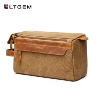 Mens Wash and Shaving Suit Bag New Retro Cowhide European American Style Travel Bag High Capacity Storage Portable Carrying Bag