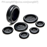 № Rubber Protective Coil Threading Sleeve Wire Sheath Reserved Hole Sealing Ring of Power Distribution Box O-ring Snap in Black