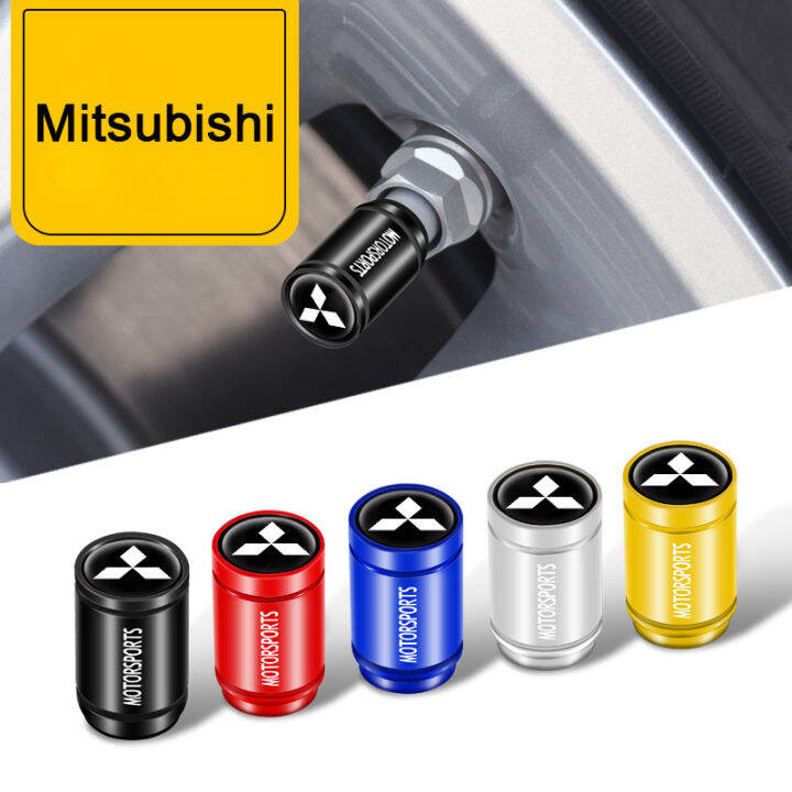 4pcs Mitsubishi Car styling fiber Tire Wheel Rims Stem Air Pressure