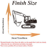 Large Excavator Digger Construction Building Wall Sticker Kids Room Playroom Heavy Equipment Wall Decal Bedroom Vinyl Home Deoc