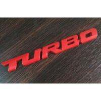 Sticker ติดรถ โลโก้ TURBO ตัวหนังสือแดง