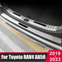 รถด้านหลังสติกเกอร์ฝาครอบ Sill Guard ประตู Protector ตกแต่งอุปกรณ์เสริมสำหรับ Toyota RAV4 XA50 2019 2020 2021 2022 2023