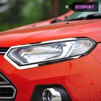 สำหรับ Ford Ecosport 2013 - 2017 2ชิ้นหลอดไฟหน้ารถ ABS ชุดไฟหน้ารถจักรยานไฟหน้าเฟรมที่พักแขนสำหรับตกแต่งสติ๊กเกอร์ฝาครอบ Acc