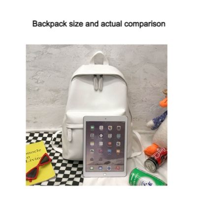 Pure color college style backpack women Japanese and Korean simple bag pack