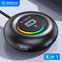 Orico RGB Type C Hub USB หลากหลาย A 3.0พอร์ต Splitter แท่นวางมือถือ Steker Saklar อะแดปเตอร์สำหรับตัวอ่านการ์ด SD สำหรับแล็ปท็อปแมคบุ๊ค Sur